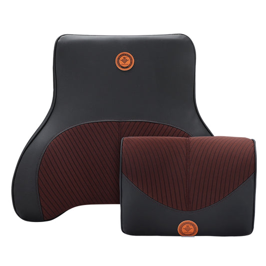 XIONGGUAN TK004AB Memory Foam Car Seat Lumbar Support Cushion + Headrest Pillow