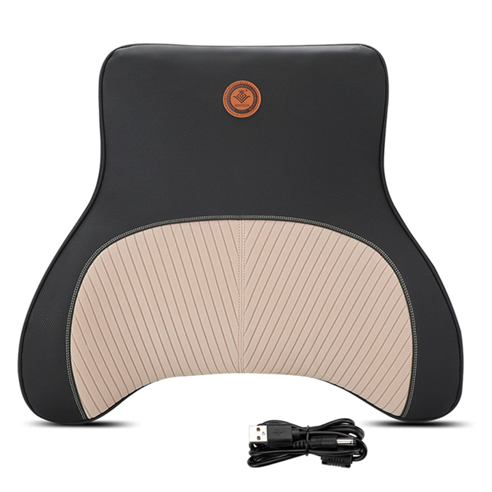 XIONGGUAN TK008B Car Lumbar Support Cushion PVX+Mesh Cloth Lumbar Cushion with Electric Massage Function for Office Traveling