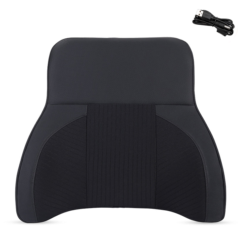 XIONGGUAN TK023AB Lumbar Support Cushion for Car Memory Foam Car Seat Electric Massage Lumbar Support Cushion with Headrest Pillow for Office Traveling