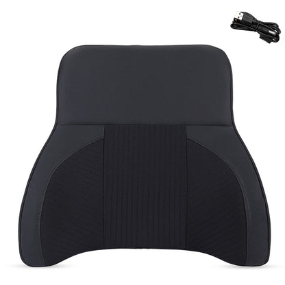 XIONGGUAN TK023AB Lumbar Support Cushion for Car Memory Foam Car Seat Electric Massage Lumbar Support Cushion with Headrest Pillow for Office Traveling