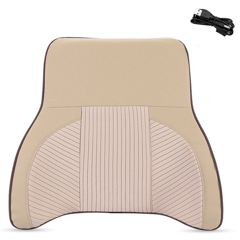 XIONGGUAN TK023AB Lumbar Support Cushion for Car Memory Foam Car Seat Electric Massage Lumbar Support Cushion with Headrest Pillow for Office Traveling