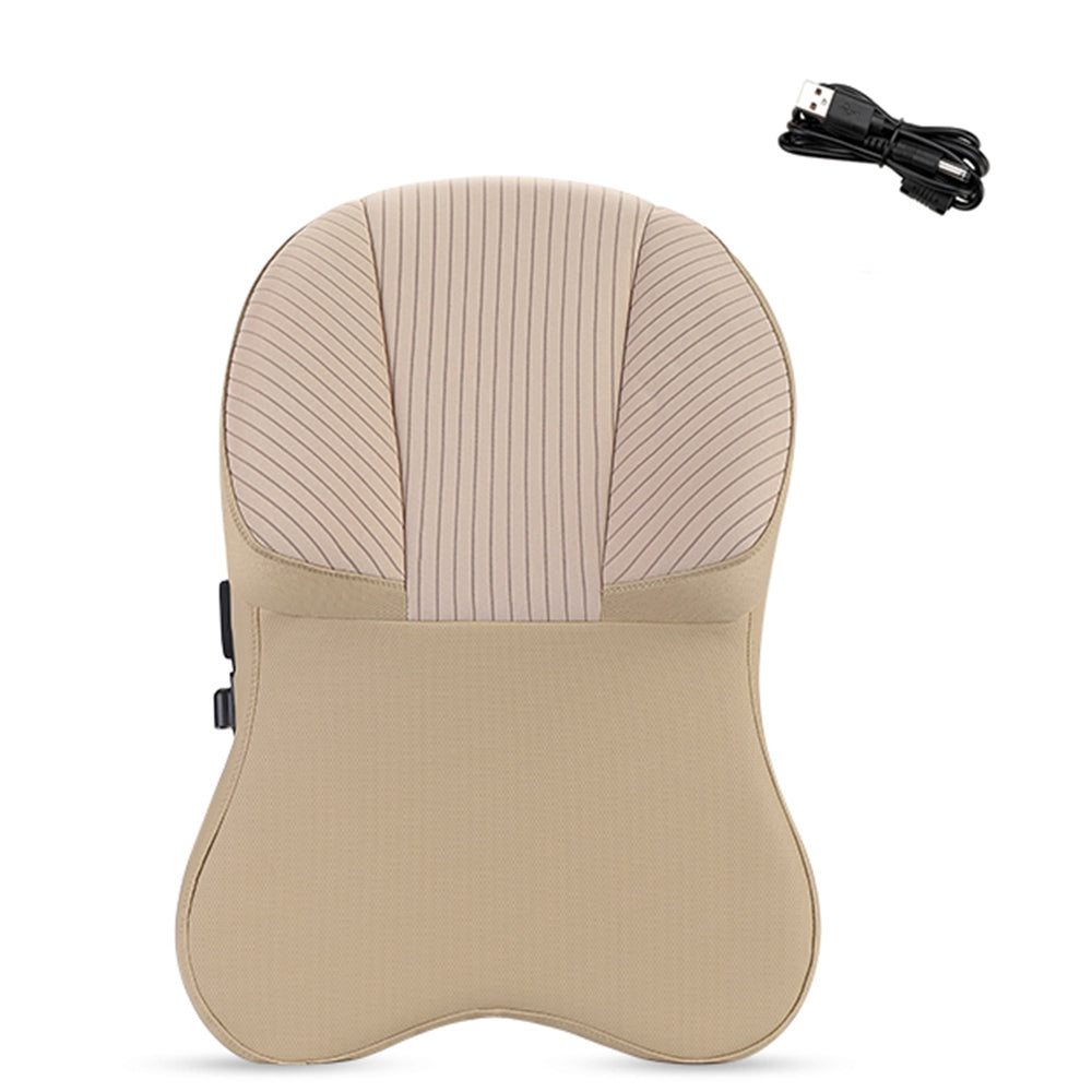 XIONGGUAN TK023AB Lumbar Support Cushion for Car Memory Foam Car Seat Electric Massage Lumbar Support Cushion with Headrest Pillow for Office Traveling