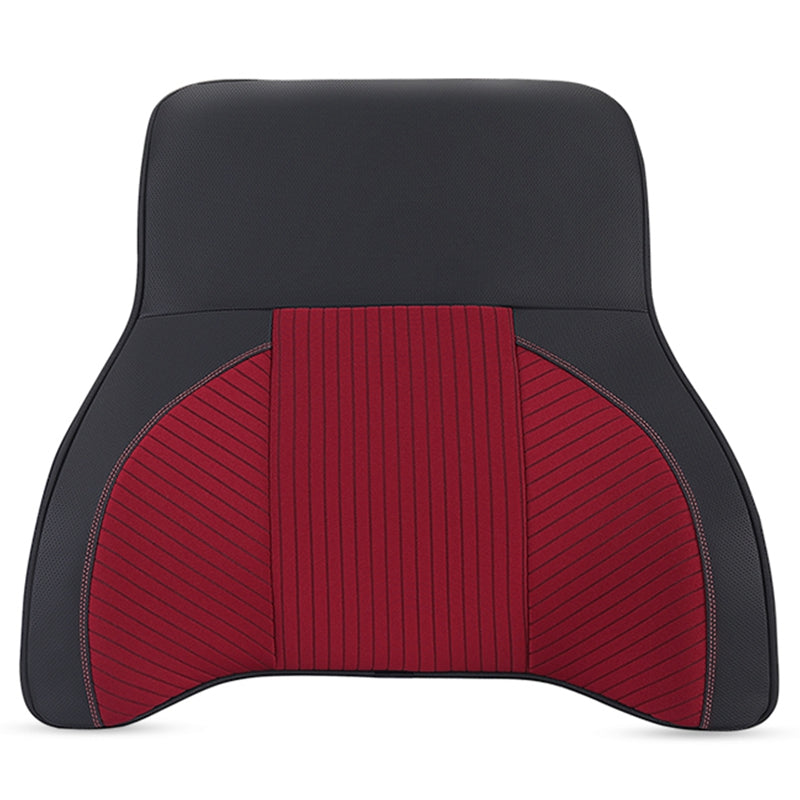 XIONGGUAN TK024B Car Seat Lumbar Support Cushion Breathable Leather+Memory Foam Waist Protection Pillow