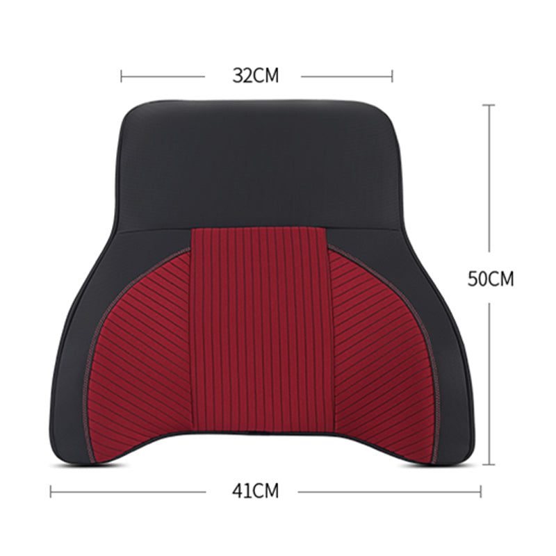 XIONGGUAN TK024B Car Seat Lumbar Support Cushion Breathable Leather+Memory Foam Waist Protection Pillow