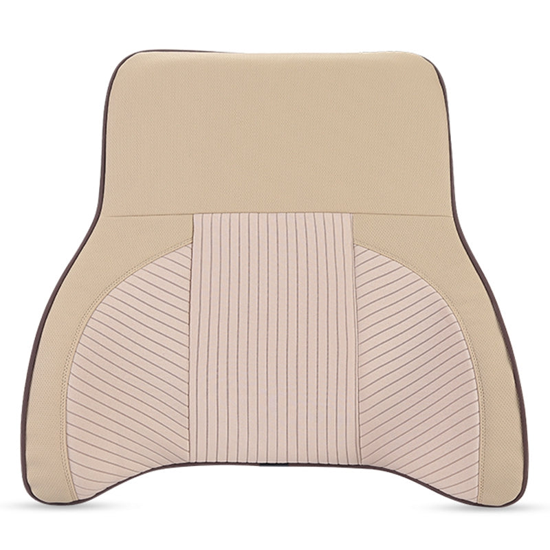 XIONGGUAN TK024B Car Seat Lumbar Support Cushion Breathable Leather+Memory Foam Waist Protection Pillow