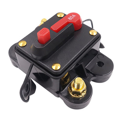 80A DC 12-48V Car Audio Stereo Circuit Breaker Automatic Reset Fuse Holder Automatic Circuit Breaker, Circuit Protector