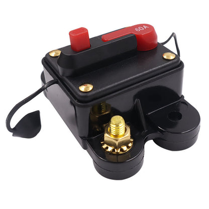 80A DC 12-48V Car Audio Stereo Circuit Breaker Automatic Reset Fuse Holder Automatic Circuit Breaker, Circuit Protector