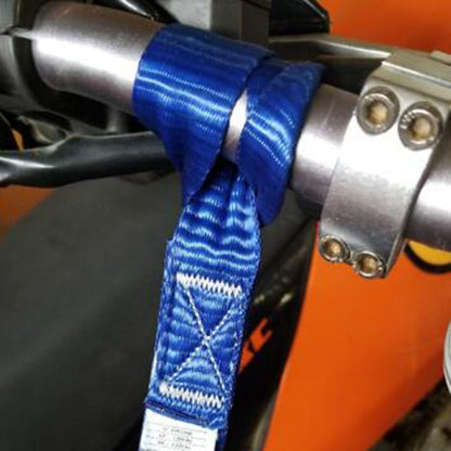 A3505 8PCS Blue Nylon ATV Hook Belt Motorcycle Tie Down Straps, Length: 46cm