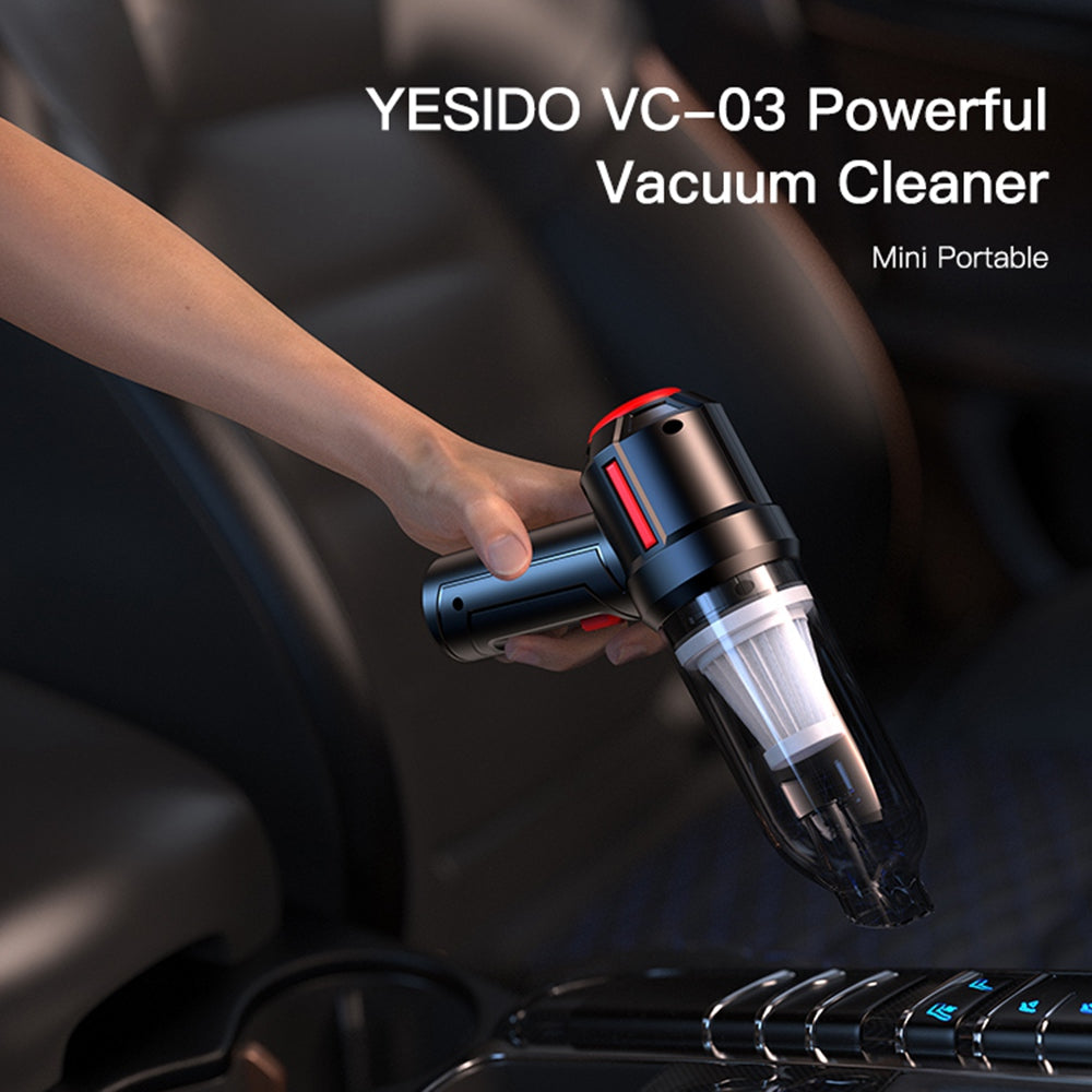 YESIDO VC03 Mini Vacuum Cleaner Cordless Handheld Portable Home Car Office High Power 4500Pa Cleaning Tool