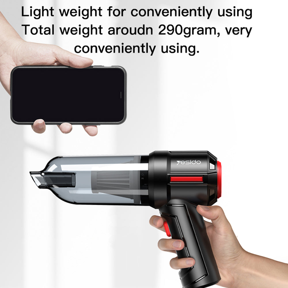 YESIDO VC03 Mini Vacuum Cleaner Cordless Handheld Portable Home Car Office High Power 4500Pa Cleaning Tool