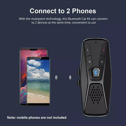 T823 Bluetooth 5.0 Sun Visor Clip Wireless Audio Receiver Hands-free Phone Amplifier Music Player