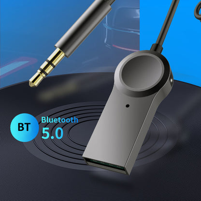 LOHEE S-27 Bluetooth 5.0 Receiver with Microphone Bluetooth Wireless Audio Adapter AUX Adapter