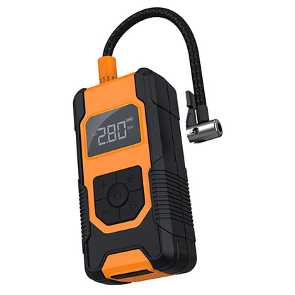 SY-B001 Portable Car Air Pump Tire Pressure Pre-set Wireless Digital Display Tyre Inflator with LED Light and Power Bank Function