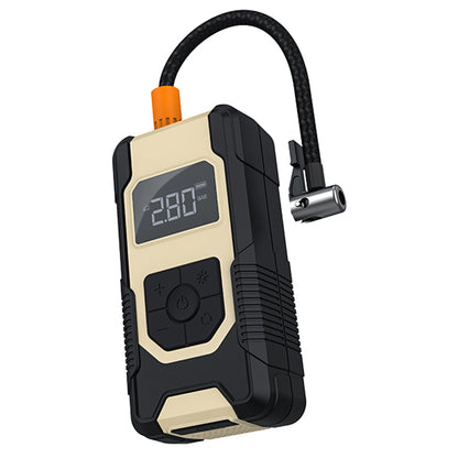 SY-B001 Portable Car Air Pump Tire Pressure Pre-set Wireless Digital Display Tyre Inflator with LED Light and Power Bank Function