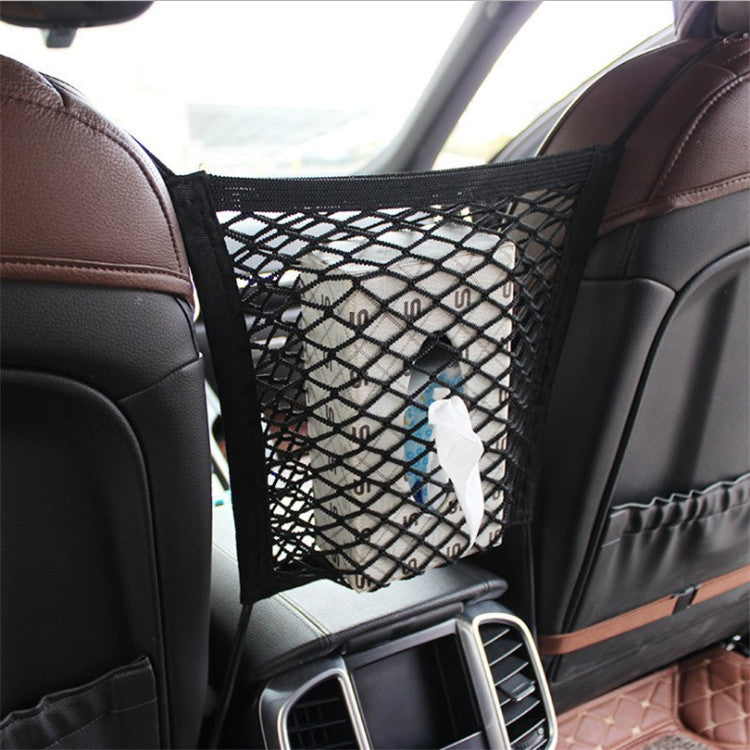 2-Layer Universal Car Seat Net Organizer Mesh Cargo Net Pouch Driver Storage Netting Pouch