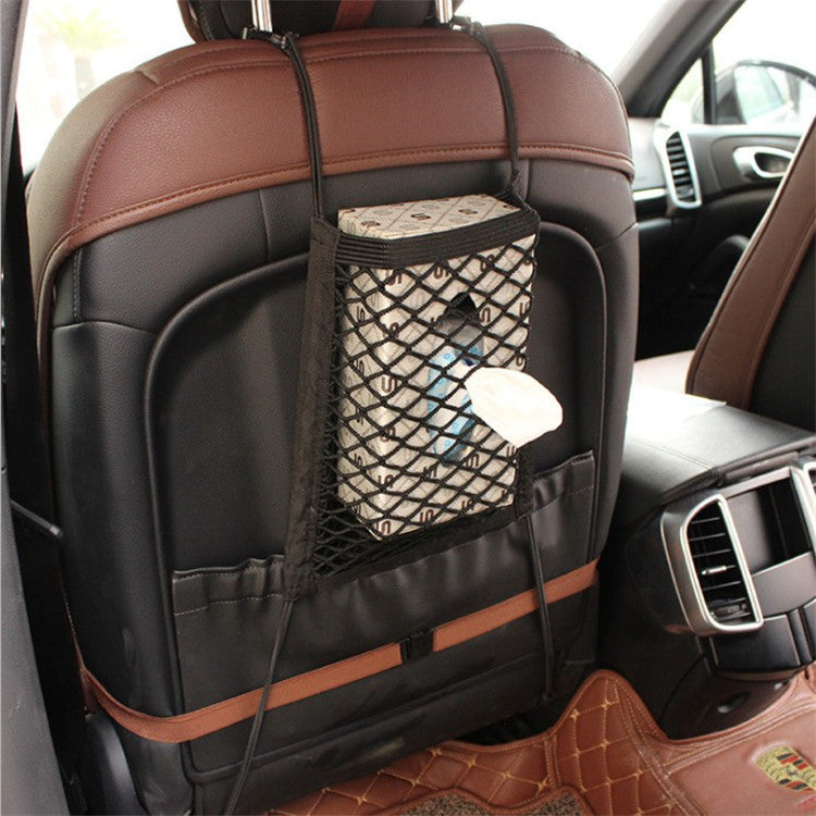 2-Layer Universal Car Seat Net Organizer Mesh Cargo Net Pouch Driver Storage Netting Pouch