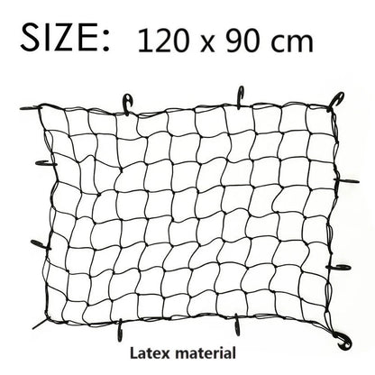 Latex Heavy Duty Cargo Net for Pickups Car Mesh Holes Cord Net for Truck Bed Roof Rack 120cmx90cm 88 Grids Cargo Organizer Net with Hooks