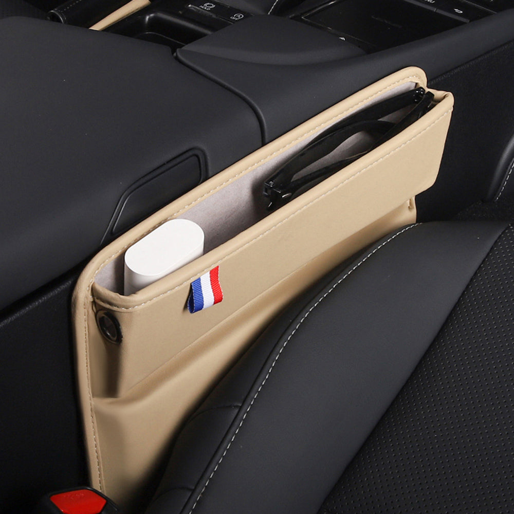 Car Seat Slit Gap Pocket Organizer PU Leather Multifunctional Driver Seat Gap Filler Storage Box