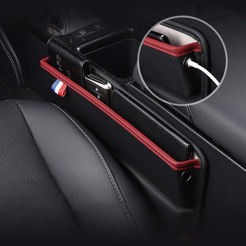 Car Seat Slit Gap Pocket Organizer PU Leather Multifunctional Driver Seat Gap Filler Storage Box