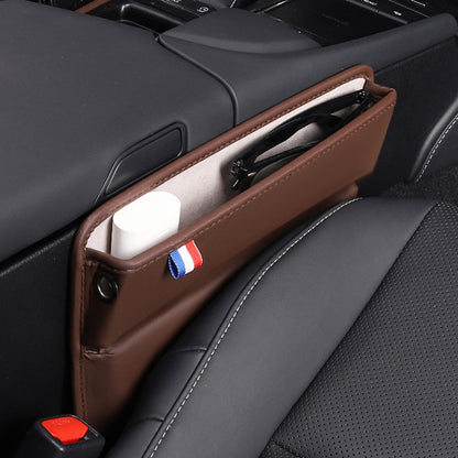 Car Seat Slit Gap Pocket Organizer PU Leather Multifunctional Driver Seat Gap Filler Storage Box