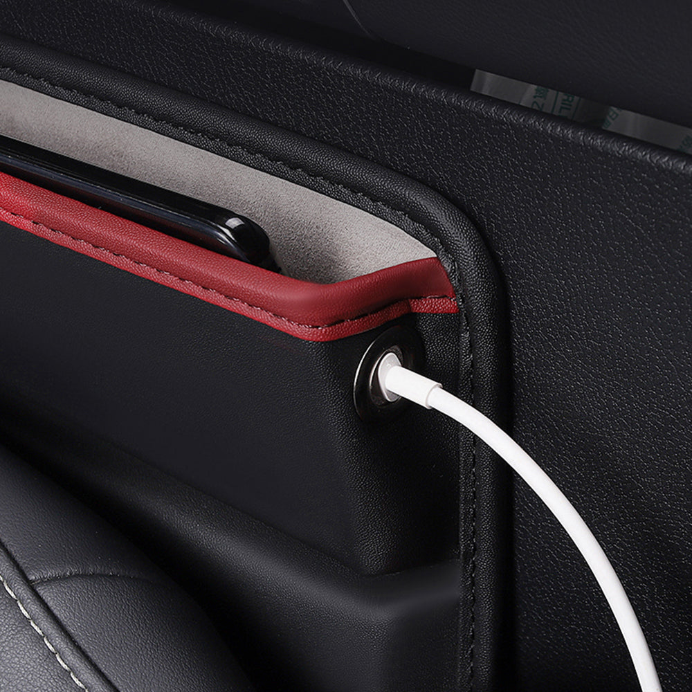 Car Seat Slit Gap Pocket Organizer PU Leather Multifunctional Driver Seat Gap Filler Storage Box