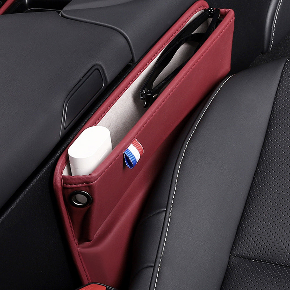 Car Seat Slit Gap Pocket Organizer PU Leather Multifunctional Driver Seat Gap Filler Storage Box