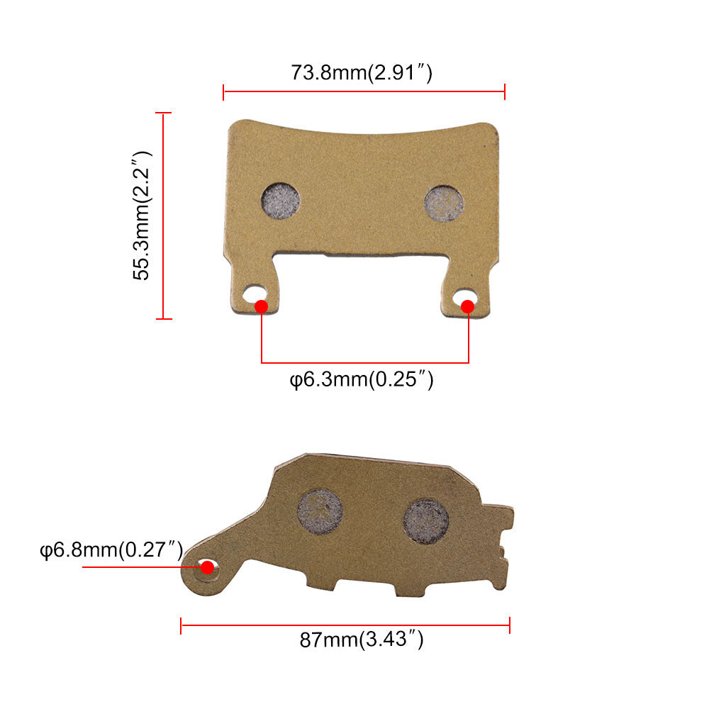 6PCS Motorcycle Accessories Front and Rear Brake Pads for Honda CBR 600 F4 F4i