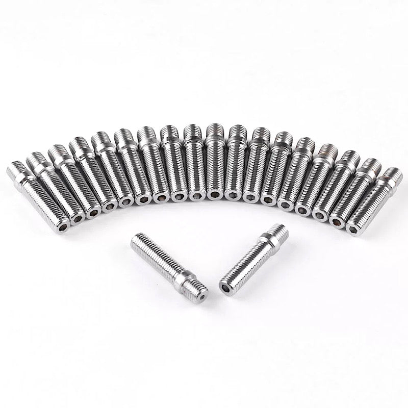 20PCS 58mm Universal Car Modification Extended Wheels Stud Conversion M12x1.5 to M12x1.5 Screw Adapter for German Cars