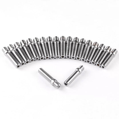 20PCS 58mm Universal Car Modification Extended Wheels Stud Conversion M12x1.5 to M12x1.5 Screw Adapter for German Cars