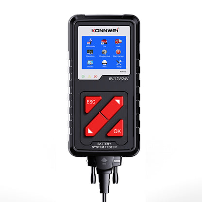 KW710 6V/12V/24V Motorcycle Car Truck Battery Tester Lead-acid Battery Analyzer