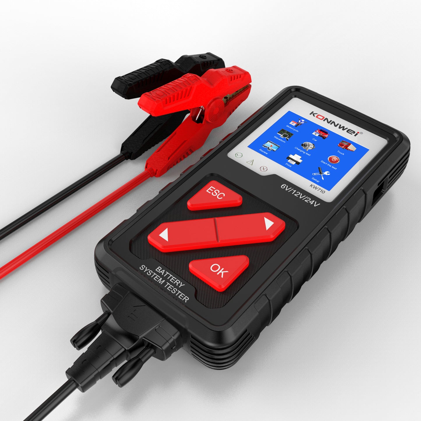 KW710 6V/12V/24V Motorcycle Car Truck Battery Tester Lead-acid Battery Analyzer