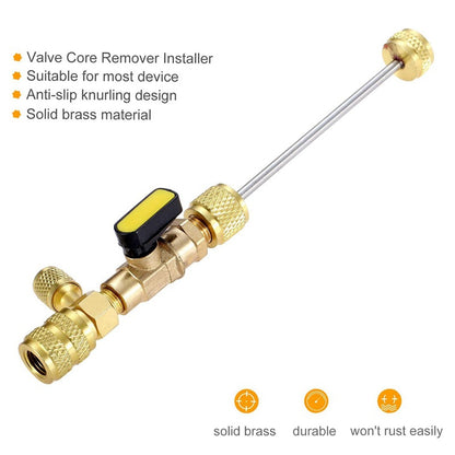 C0122 R410A R22 Spool Remover Installation Tool Set (10Pcs Spool Valves + 1Pcs Remover + 1Pcs Installation Tool)