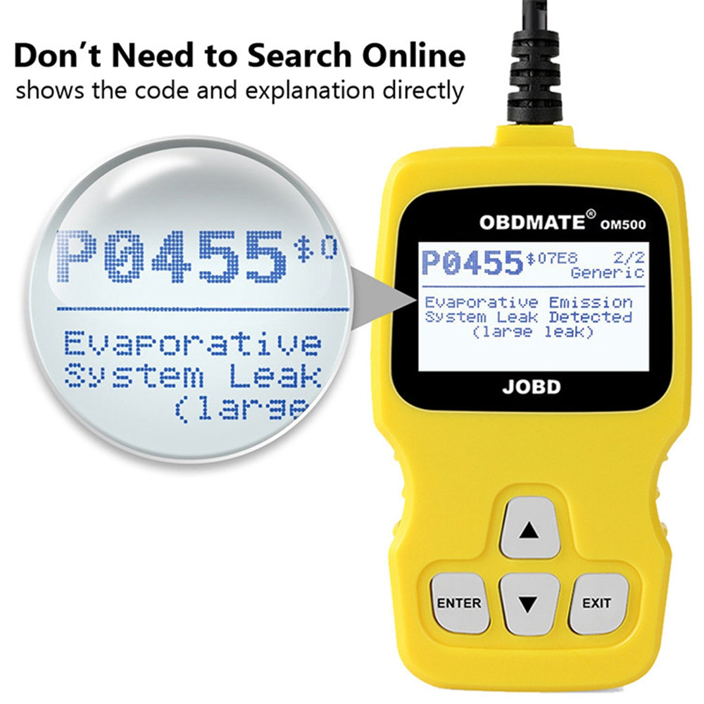 OBDMATE OM500 OBDII  /  EOBD  /  JOBD Code Reader Car Fault Diagnosis Tester