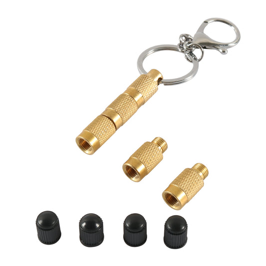 A6605 4 in 1 Solid Brass Tire Air Down Tool Tire Pressure Deflators for Offroad Vehicle