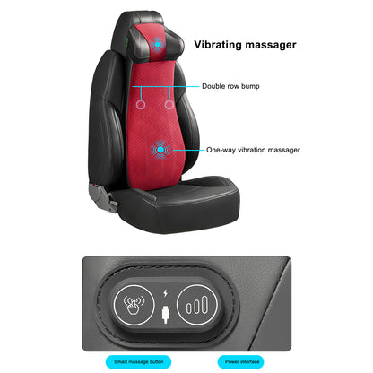 XIONGGUAN LT001 2-in-1 One-piece Car Lumbar Neck Head Support Cushion Electric Massage Fatigue Relieve Memory Foam Vehicle Back Cushion