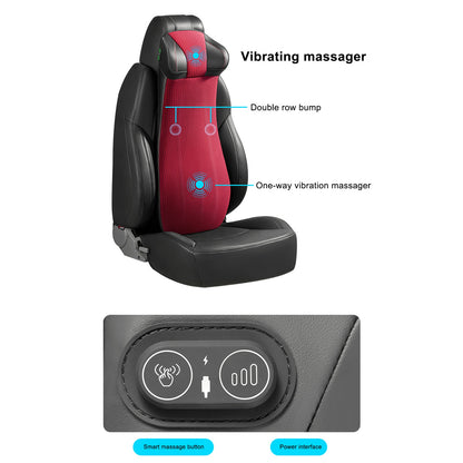 XIONGGUAN LT002 2-in-1 One-piece Memory Foam Car Lumbar Neck Support Cushion Electric Smart Massage Fatigue Relieve Vehicle Headrest Back Cushion