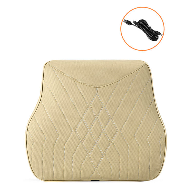 XIONGGUAN TK025B Electric Massage Car Seat Lumbar Support Cushion Fatigue Relieve Memory Foam Waist Cushion