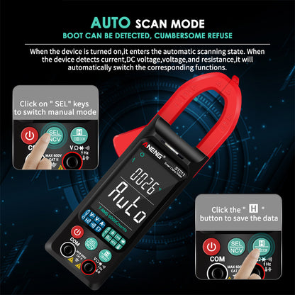 ANENG ST211 Big Color Screen Digital Clamp Meter Multimeter 6000 Counts AC DC Voltage Current Tester