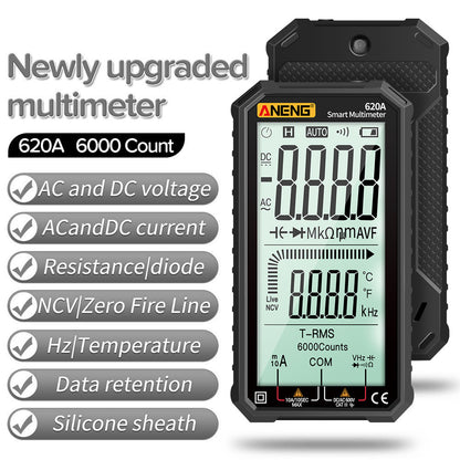 ANENG 620A 4.7 inch Digital Smart Multimeter 6000 Counts True RMS Auto Electrical Capacitance Meter with Flashlight