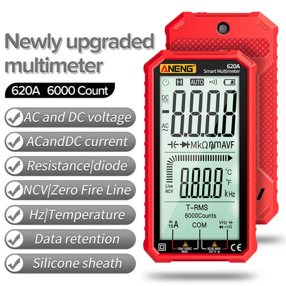 ANENG 620A 4.7 inch Digital Smart Multimeter 6000 Counts True RMS Auto Electrical Capacitance Meter with Flashlight