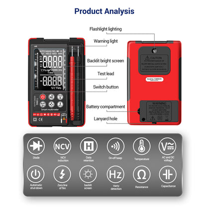 ANENG Q60 Digital Multimeter VA Screen Display Zero Fire Detection 6000 Counts True RMS Capacitance Meter