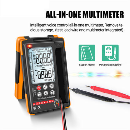 ANENG-Q60S Digital Multimeter True RMS 6000 Counts Smart AC/DC Voltage Tester AI Speech Recognition Transistor Tester