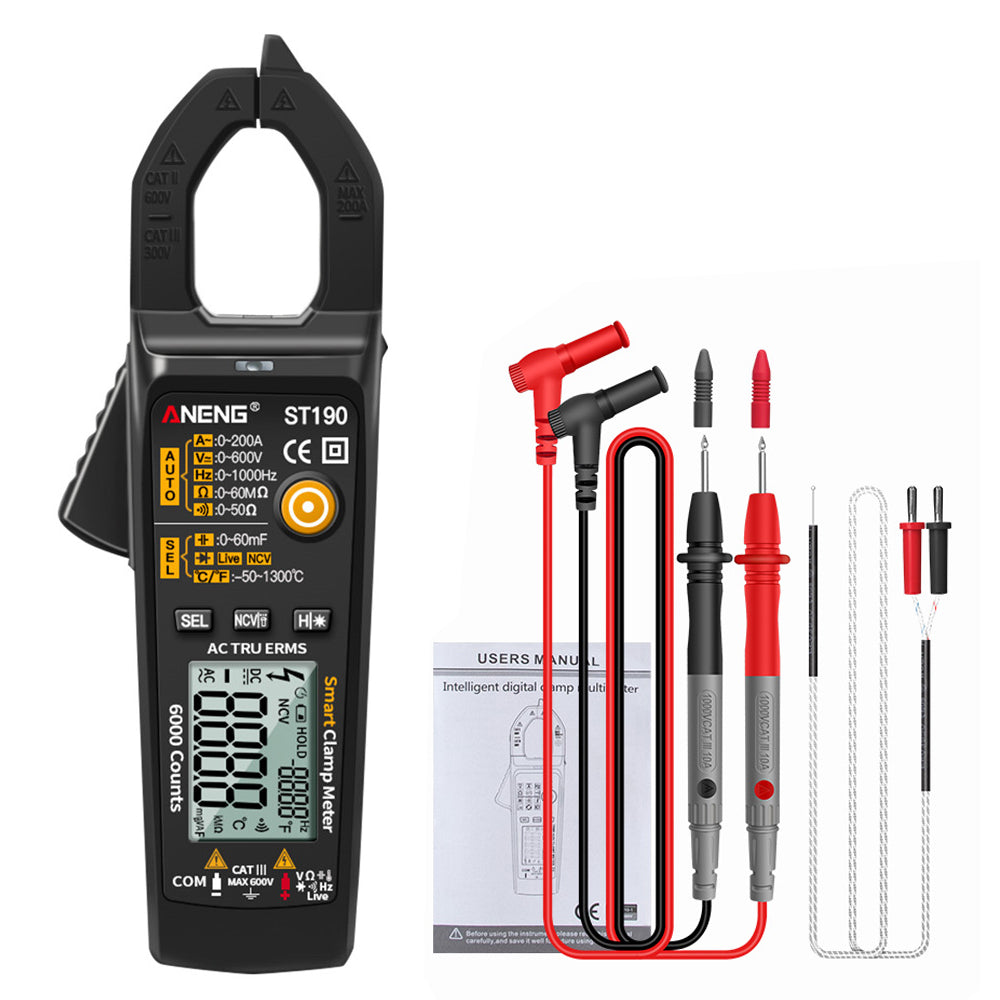 ANENG ST190 6000 Counts True RMS Digital Multimeter Clamp Current AMP Meter