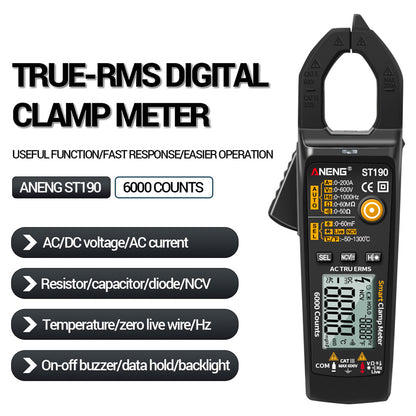 ANENG ST190 6000 Counts True RMS Digital Multimeter Clamp Current AMP Meter