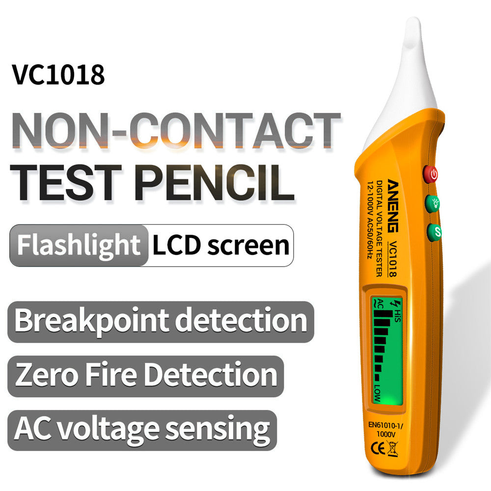 ANENG VC1018 12V-1000V Non-contact Electric Sensor Tester Pen Digital AC Voltage Meter Buzzer Detector with LCD Screen