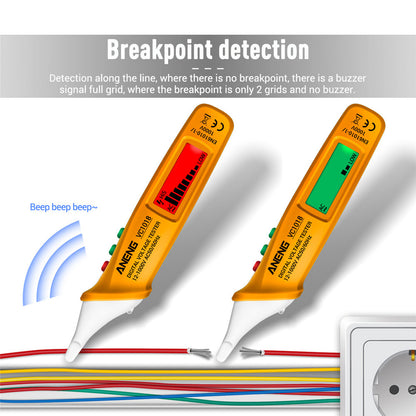 ANENG VC1018 12V-1000V Non-contact Electric Sensor Tester Pen Digital AC Voltage Meter Buzzer Detector with LCD Screen