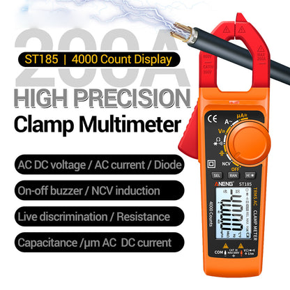 ANENG ST185 Clamp Digital Meter Multimeter 4000 Counts True RMS 200A Ammeter Voltage Tester