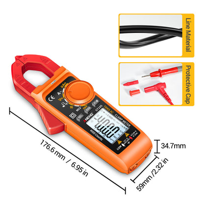 ANENG ST185 Clamp Digital Meter Multimeter 4000 Counts True RMS 200A Ammeter Voltage Tester