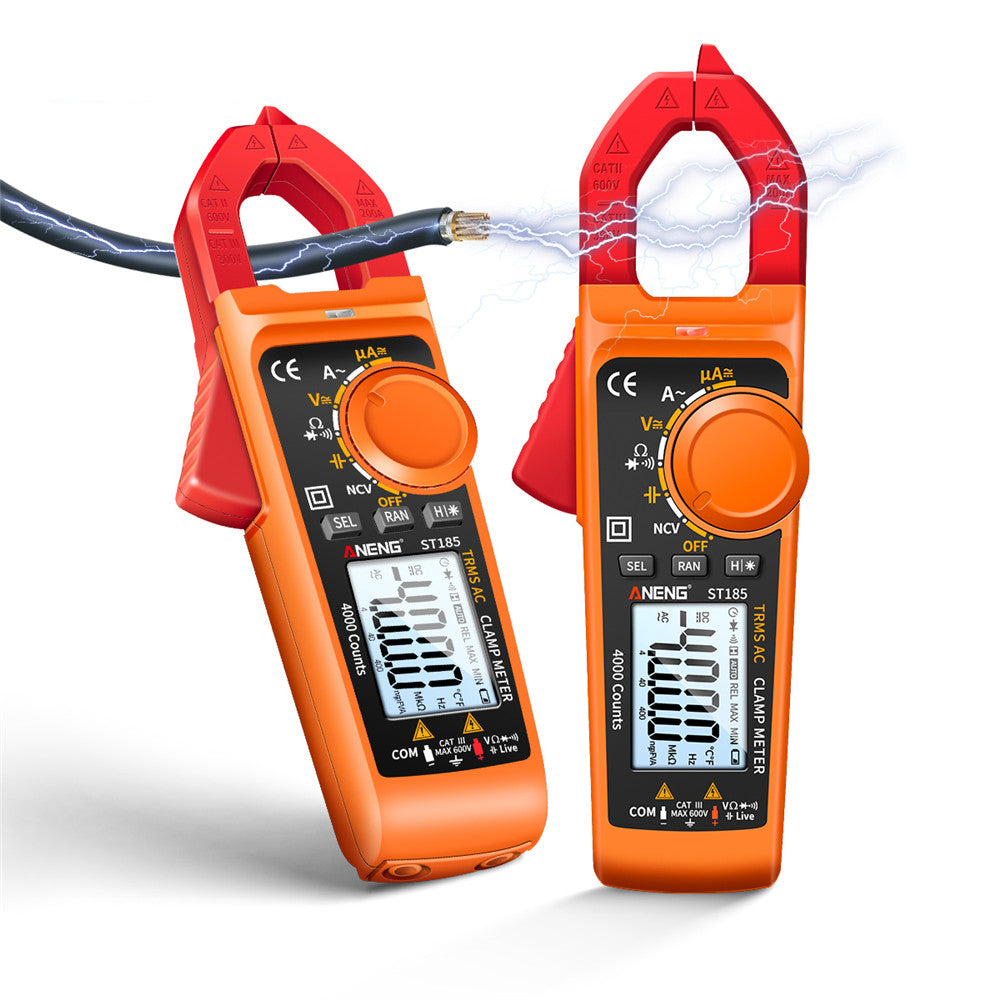 ANENG ST185 Clamp Digital Meter Multimeter 4000 Counts True RMS 200A Ammeter Voltage Tester