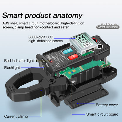 ANENG ST206 Digital Clamp Multimeter Power Meter 6000 Counts Auto Range AC/DC Current Voltage Transistor Tester